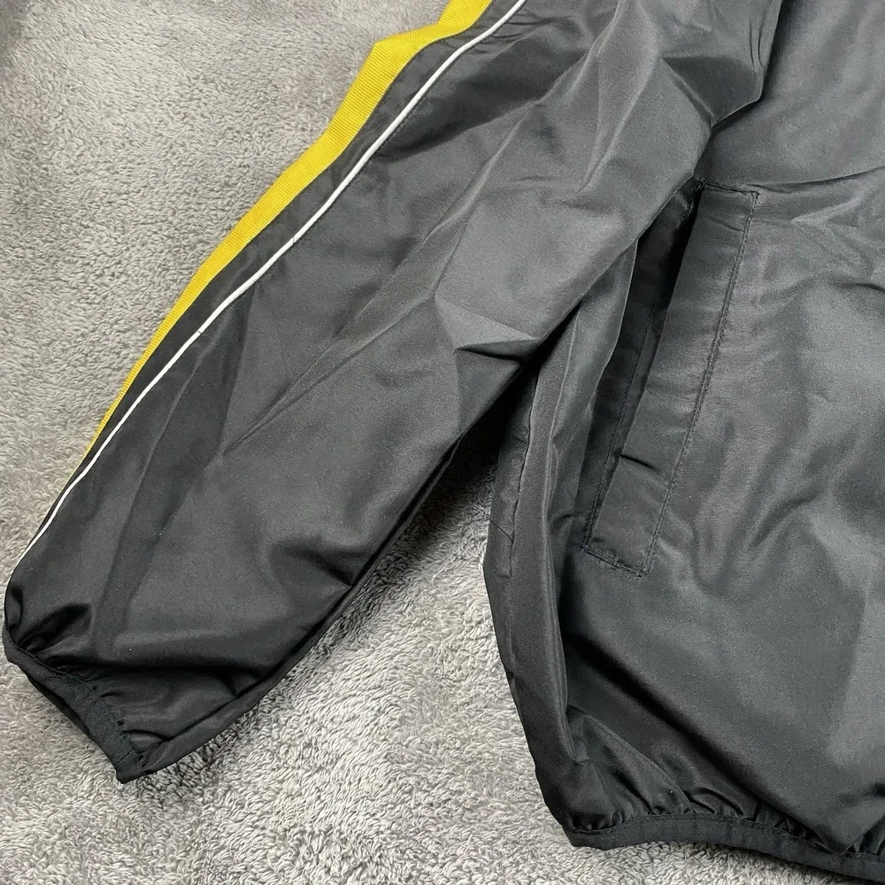 NFL‎ Pittsburgh Steelers Windbreaker Jacket Mens Medium Black Yellow